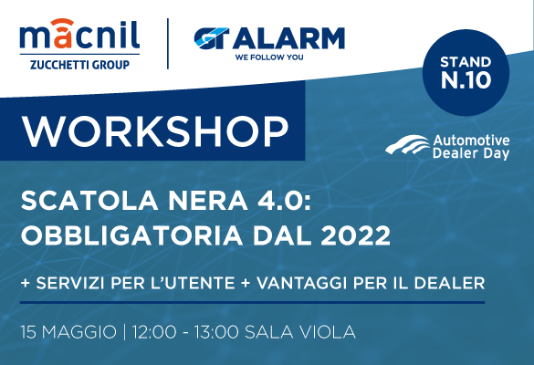 AUTOMOTIVE DEALER DAY | 15 MAGGIO WORKSHOP SALA VIOLA – ORE 12:00